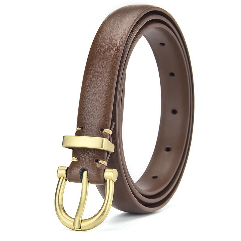 Women's High-End Fashion Leather Belt - Casual, Student, Workplace Waist Accessory