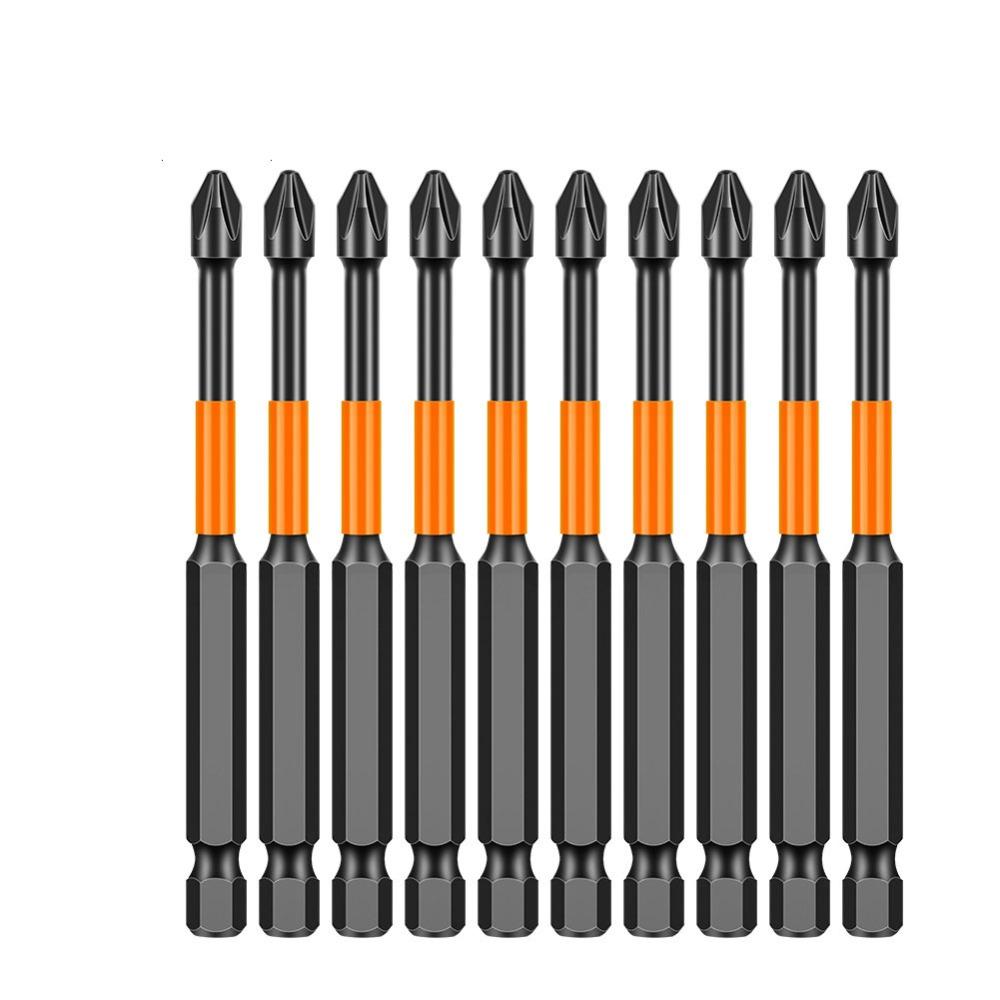 6pcs/10pcs Non-slip PH2 Magnetic Batch Head Electric Screwdriver Bit  Power Hand Tools