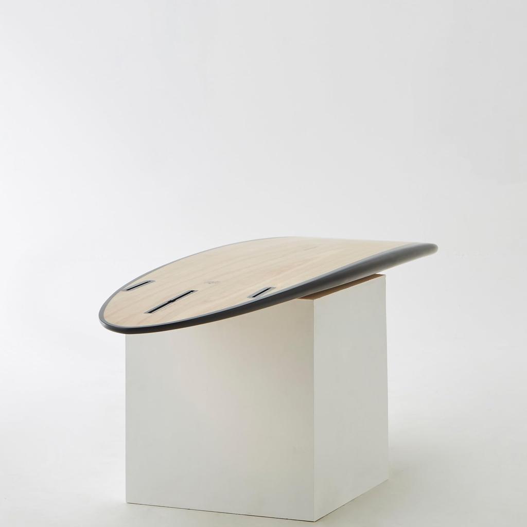 Nanazero WOOD SKIN Surfbrett MID01 Schwarz und leichtes Holz-Skin 6'6 Mid-Length (langlebige Konstruktion, Surfbrett, Nanazero, Funboard, Shortboarder)