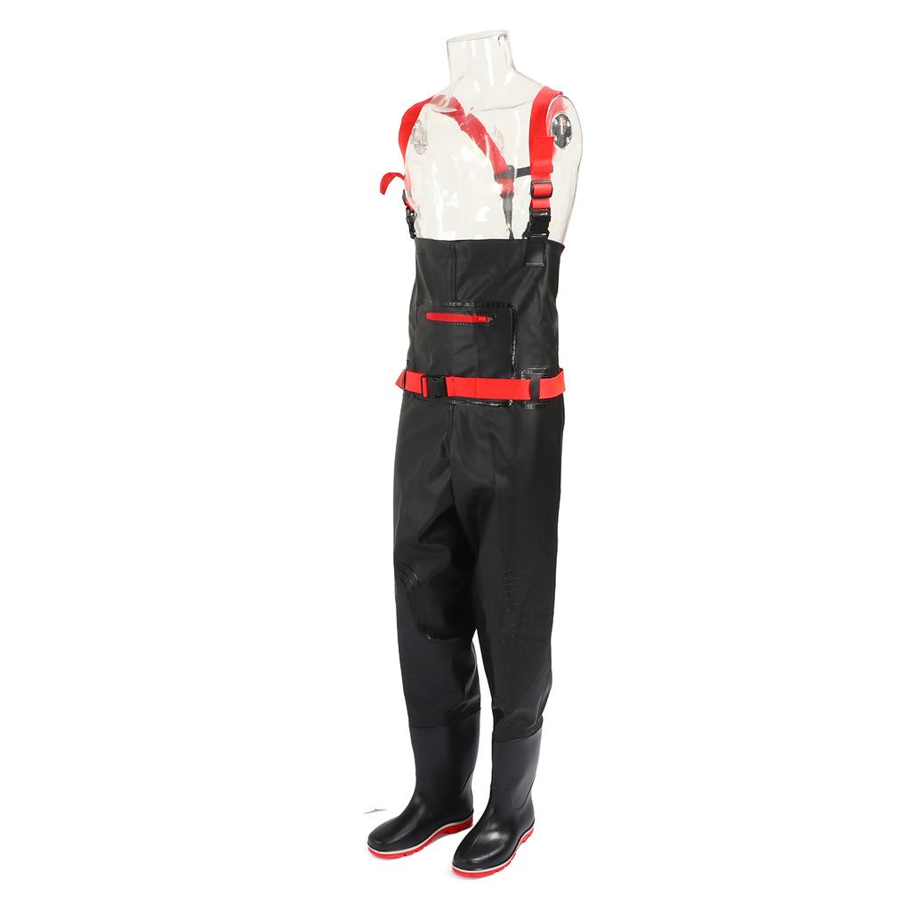 Chest Wader PVC Lightweight Waterproof Fishing Wading Pants with Anti Slip Boots for Men Women 40 Size