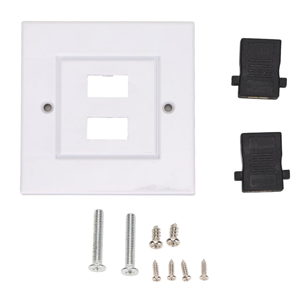 2 Port HD Multimedia Interface Wall Panel HD Multimedia Interface Socket Panel Cable Extension Coupler