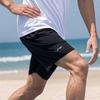 Li-Ning Breathable Quick-Dry Comfortable Simple Versatile Thin Shorts Five-Point Beach Pants Unisex Shorts LXKW124-1#W