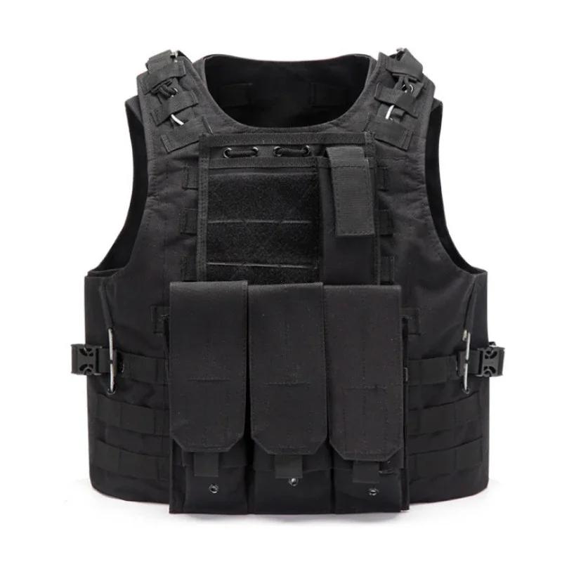 

Nylon Tactical Vest Body Armor Hunting Carrier Accessories Men Combat MOLLE Camo Military Vest Outdoor CS Hunting чорний