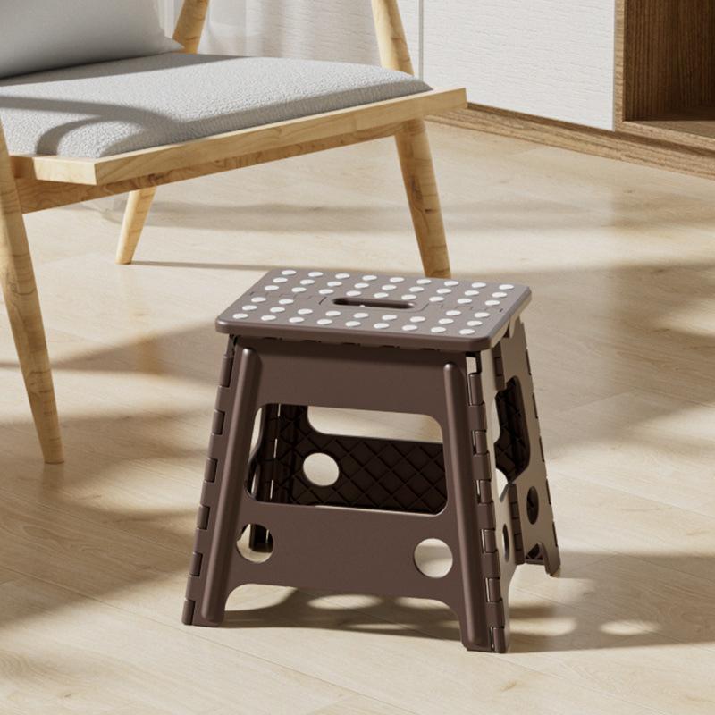 Scaun Gros din Plastic Pliabil Scaun Înalt Scaun de Uz Casnic Pliabil Bancă Mică Simplă pentru Copii Portabil de Exterior Economisește Spațiu