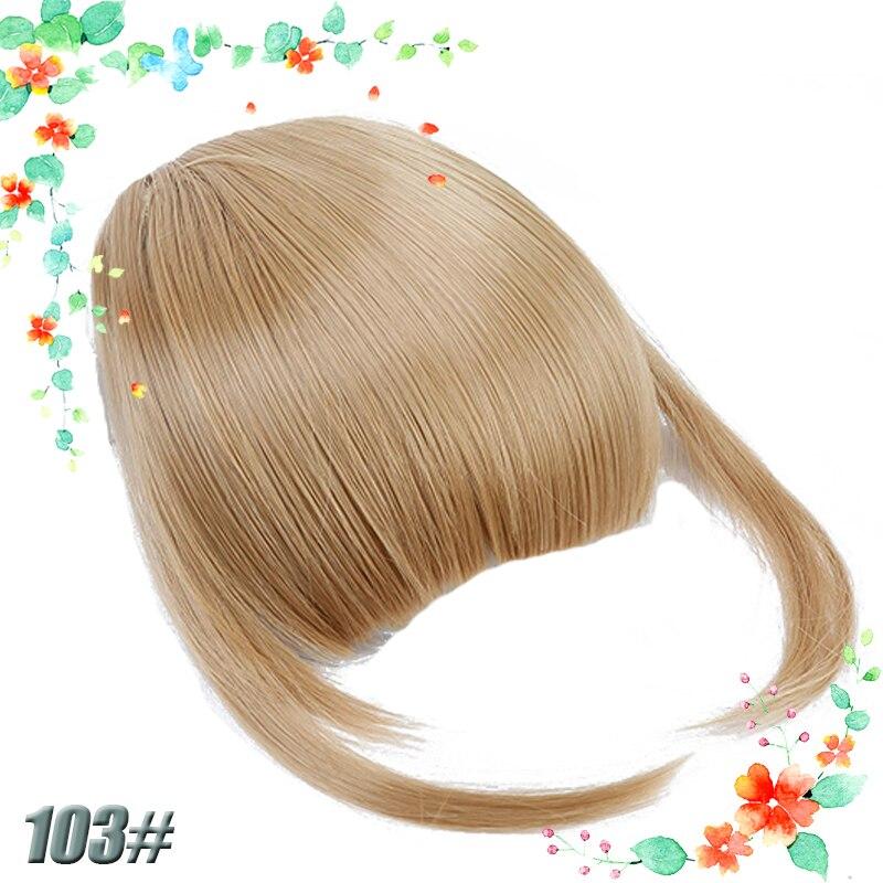 AOSI Black Brown Hair Bangs Clip In Bangs Front Fringe Hair Women Clip In Hair Extension Hair Accessories