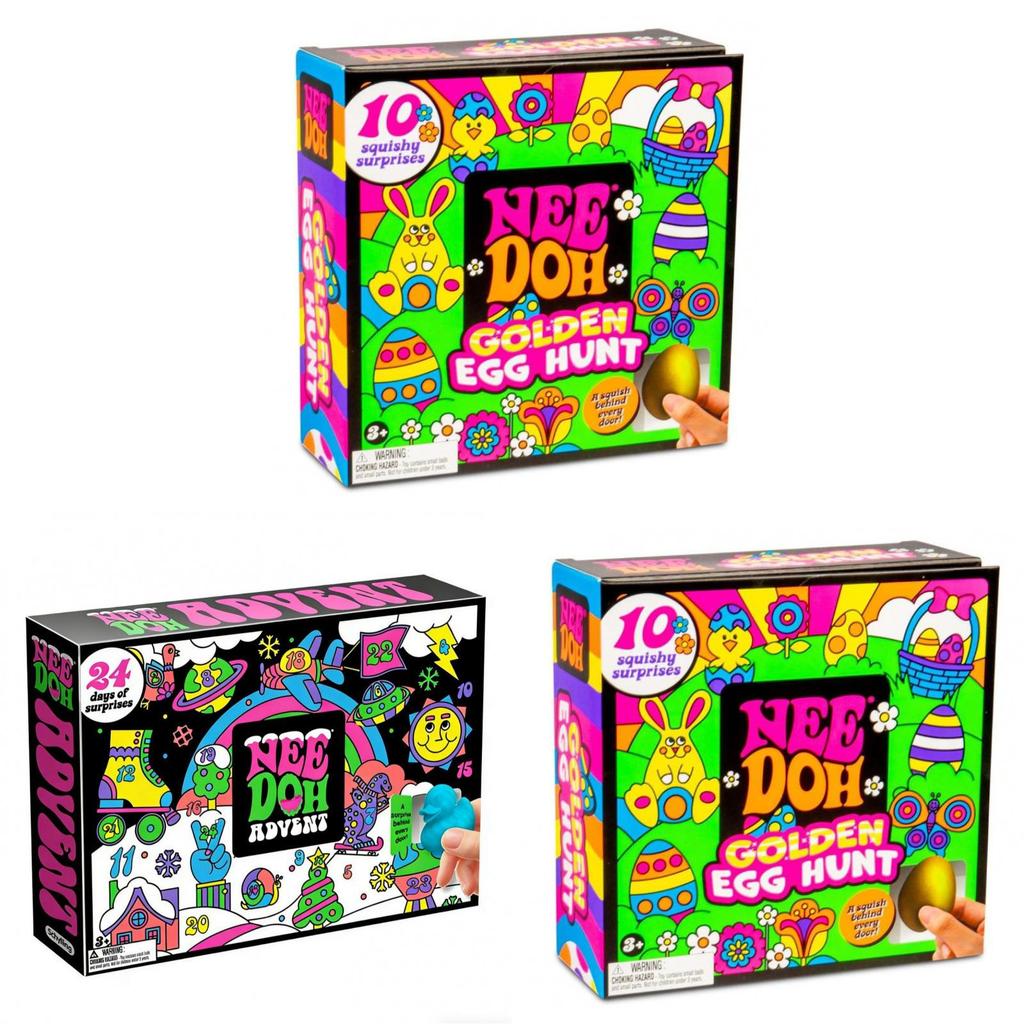 Needoh Squishmas Adventskalender Weiches Gummi Stressball für Kinder und Erwachsene