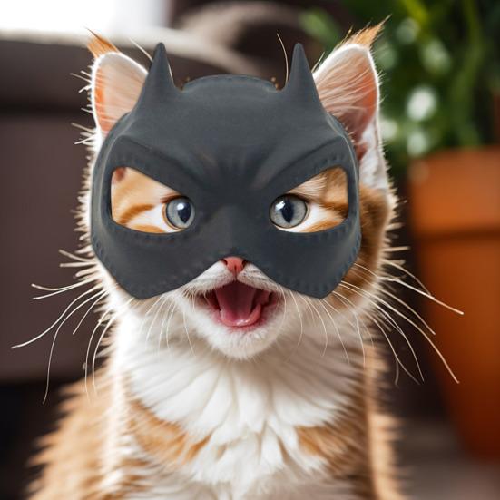 Cat Mask Cute Bat Pet Hat for Cat And Dog Fun Superhero Pet Costume Halloween Cosplay Pet Accessories