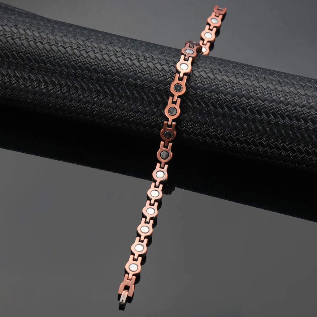 Magnetic Therapy Copper Bracelet for Women Crystal Magnetic Bracelet (8.6inches) for Mother Thanksgiving Day Christmas Gift