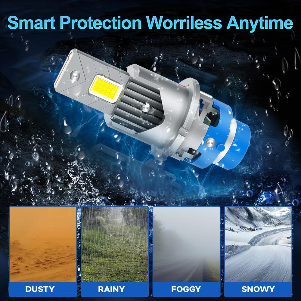 Canbus No Error New LED Headlight D4S/D4R 20000LM 200W High Power Lamp with Cooling Fan  3570 CSP Chip Auto Lights