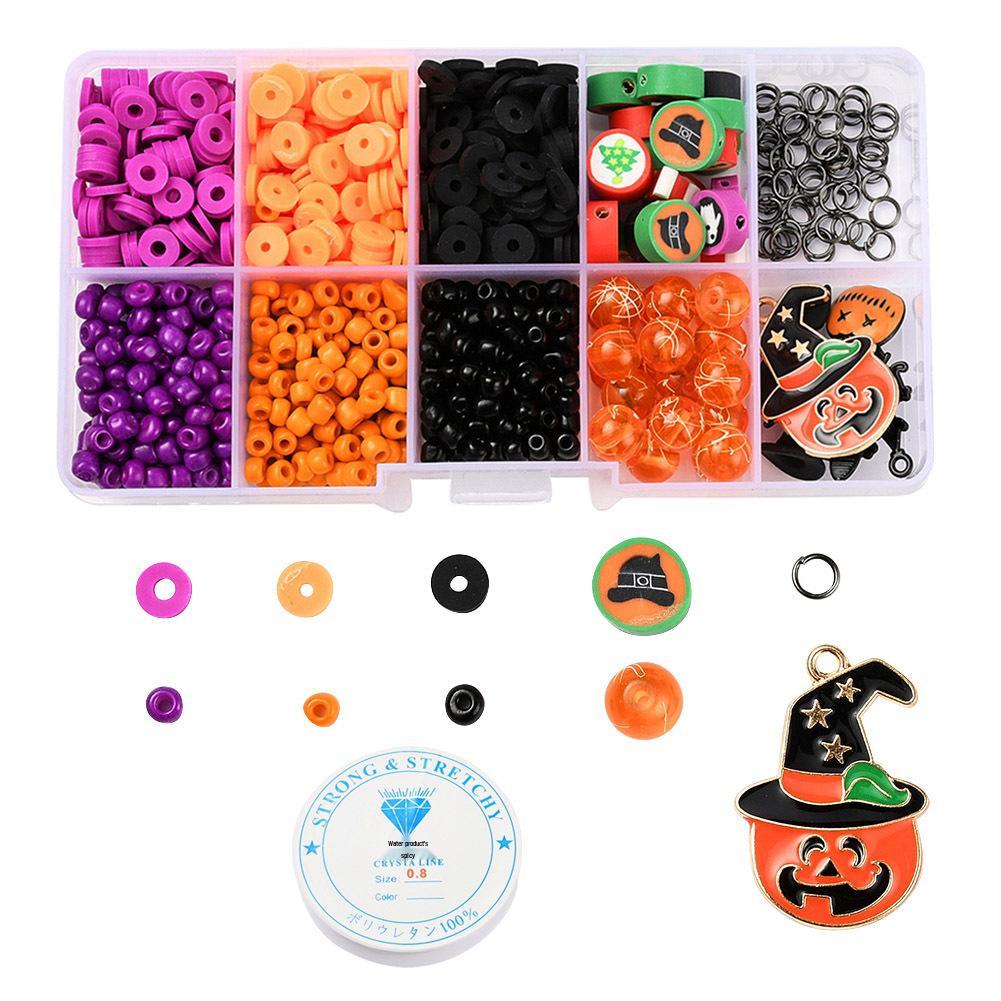 

Halloween Polymer Clay Bead DIY Set: Handmade Bracelet & Necklace Accessories