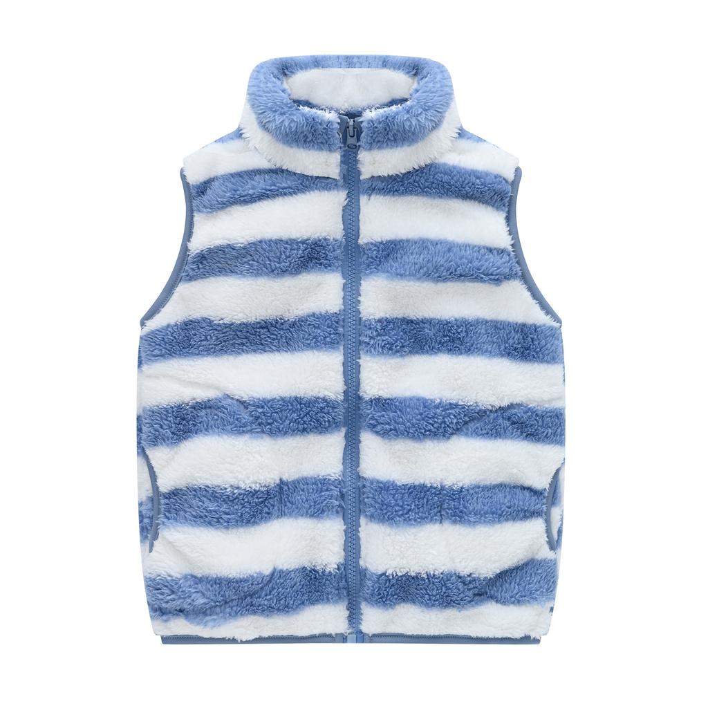 Lässige warme Samtweste für Jungen und Mädchen in mittlerer und großer Kindergröße, koreanische Version mit Taschen, Stehkragen, Pulloverweste, Jacke