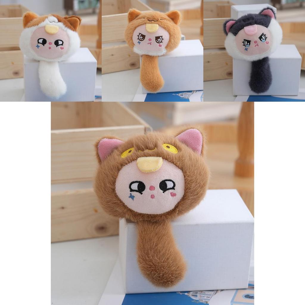 Cute Cartoon Plush Toy Pendant Soft Keychain Doll Adorable Keyring For Bags