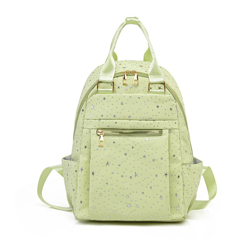 Sequin Star Backpack Student Schoolbag Women s Lightweight Travel Backpack зелёный