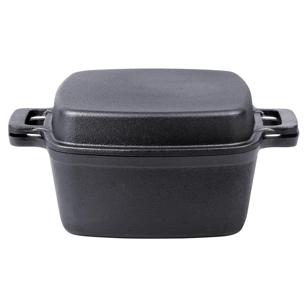 Cast iron pot with lid 2 in 1 CAST LINE 25 cm, 4.5 l / 1.8 l