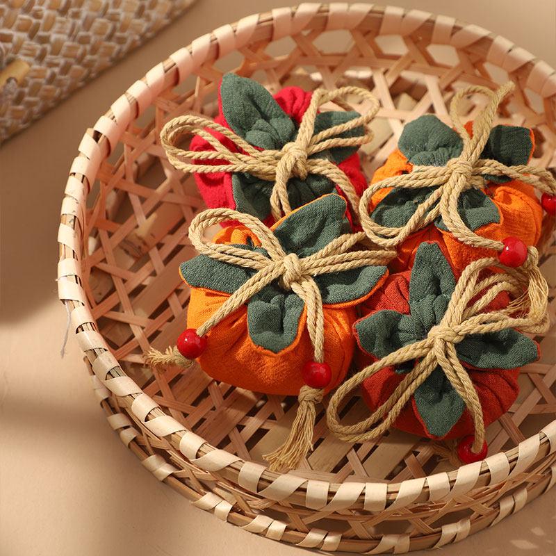 Persimmon Ruyi Scented Sachet: Dragon Boat Festival Car Hanging, Peace & Fortune Coin Purse, Lucky Bag.