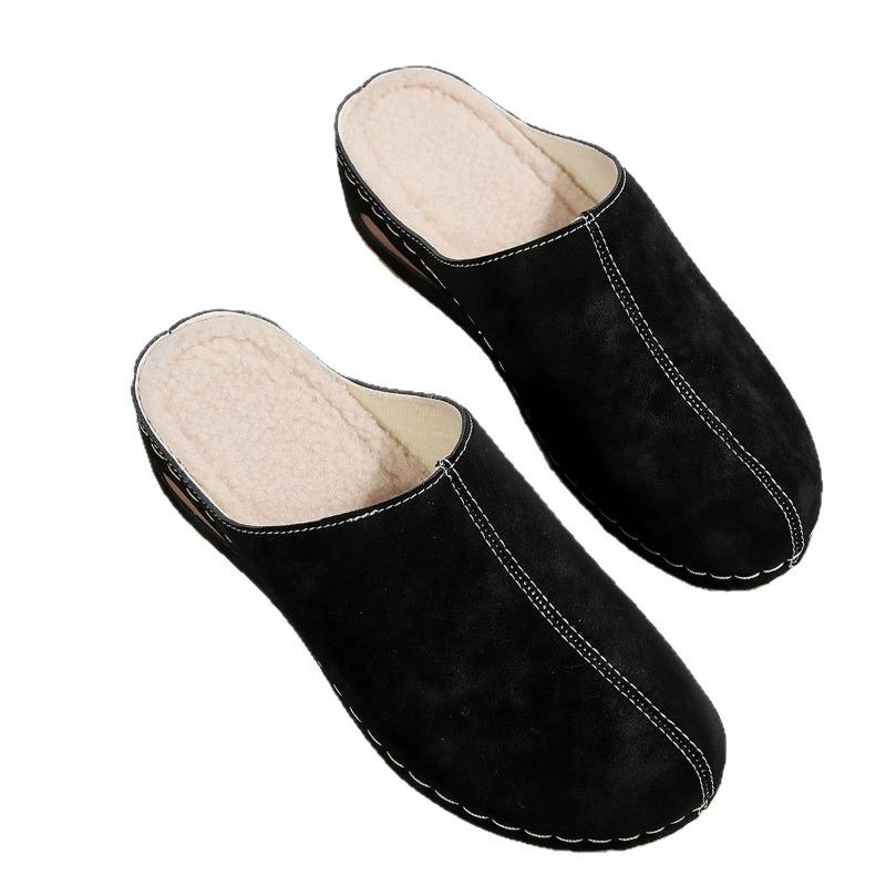 Cotton Shoes - New Autumn-winter Style, Thick Sole, Padded Head, Half Slipper