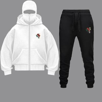 XPLR Sam Hat Hoodies Pants Set Design Balaclava Face Mask Zipper Hoodie Men Women Streetwear Sweatshirt Coat