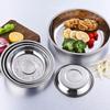 8 Pcs Stainless Steel Round 15cm Food Serving Tray Barbecue Plate Snack Dish Dinnerware Set Round Dinner Plate Stainless Steel