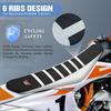 Dirt Bike Seat Cover Universal - Ribbed Gripper Pit Bike Seat Cover for Motorcycle Enduor Motocross White-Black