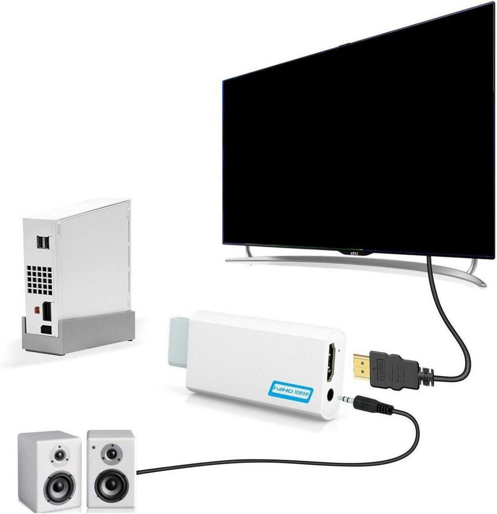 Wii To HDMI-Compatible Converter 1080P Full HD Adapter Connector 3.5mm Video Audio for PC HDTV Monitor Wii2HDMI-Compatible 1PCS