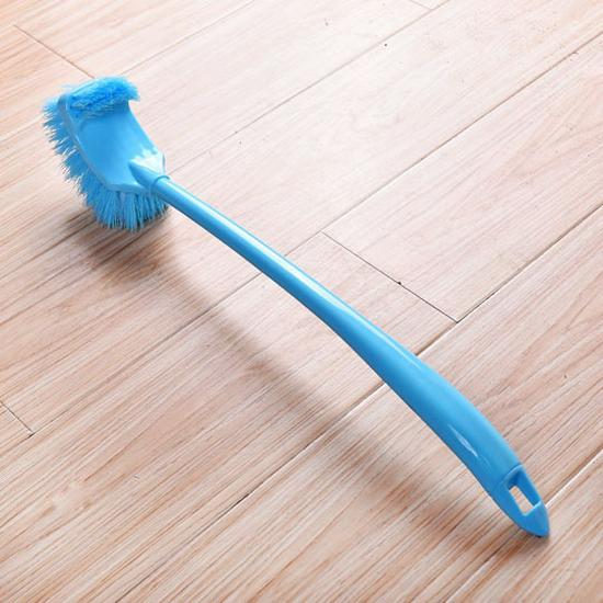 Durable Long-Handled Toilet Brush Set with Soft Bristles and Stand