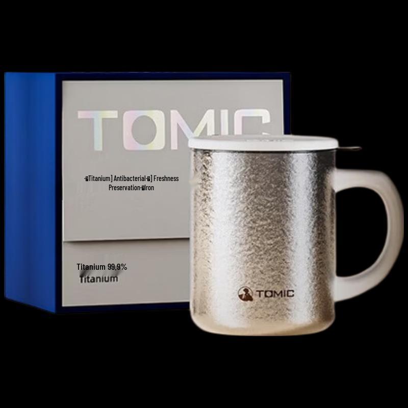 TOMIC Pure Titanium Insulated Mug with Tea Infuser
