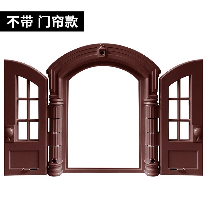 Portal French Cat Door - Stylish No-Flap Cat Door Interior Door for Average-Sized Cats Up to 20 lbs, Easy DIY Setup