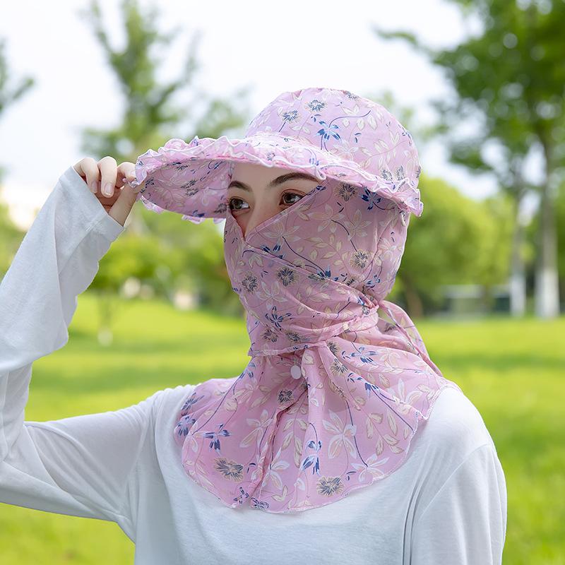 Wide Brim Bucket Hat Sunscreen Tea Picking Cap New Sun Hat  Outdoor