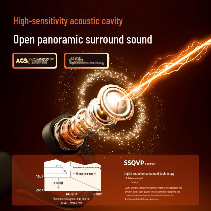 X7s Bone Conduction Bluetooth Headphones with Long Battery Life - Wireless, In-Ear Design for Music