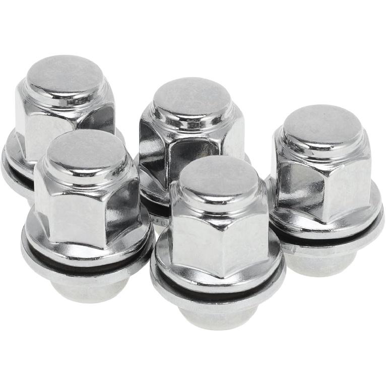 5 Pcs M12x1.50 Lug Nuts for Toyota Corolla 1987-2008/2019-2021 Alloy Steel Wheel Lug Nuts No.9094201033/MB579290 Silver Tone