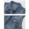 Frühling zerrissene Jeansweste Frauen kurze ärmellose Weste Weste Jacke Weste Plus Größe Top