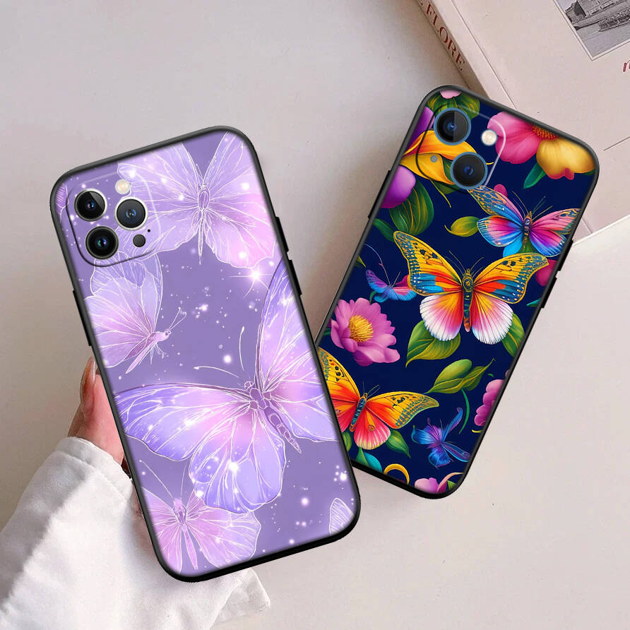Colorful Butterfly Case for Samsung A06 A35 A25 A24 A15 A05S A05 M55 M35 M15 A02 A12 A13 A10 A16 A20 A30 A22 A31 A32 A33 A42 A50