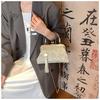 Chinese Style Embroidered Clutch Bag Silk Women's Fashion Shoulder Crossbody Bag with Shell Lock Chain