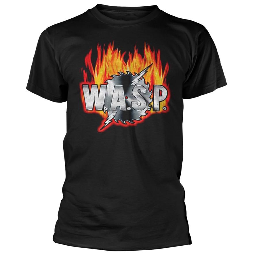 WASP Sawblade Logo Shirt S M L XL XXL Tshirt Heavy Metal Band T-shirt Official L
