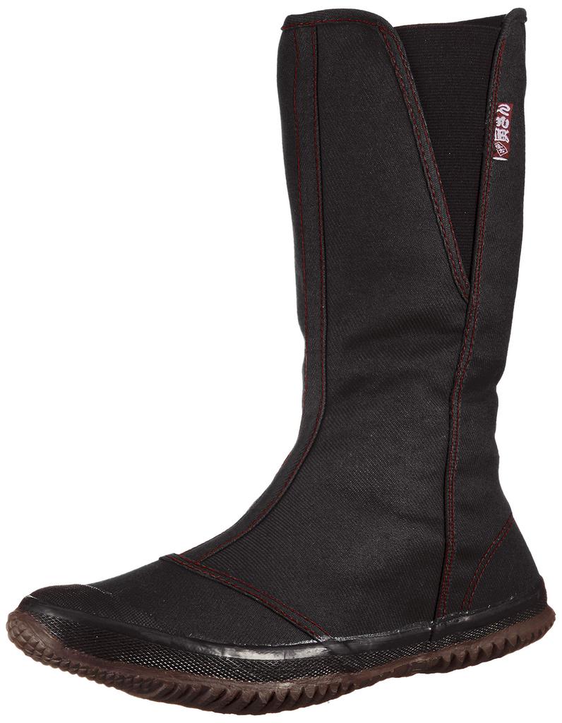 Fukuyama Rubber Men's Oyakata Tora-san 29 Light Work Cloth Shoes, Black/Red, Size 27cm, 3E