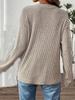 2025 Autumn/Winter Women's Solid Color Button Loose Long Sleeve T-Shirt