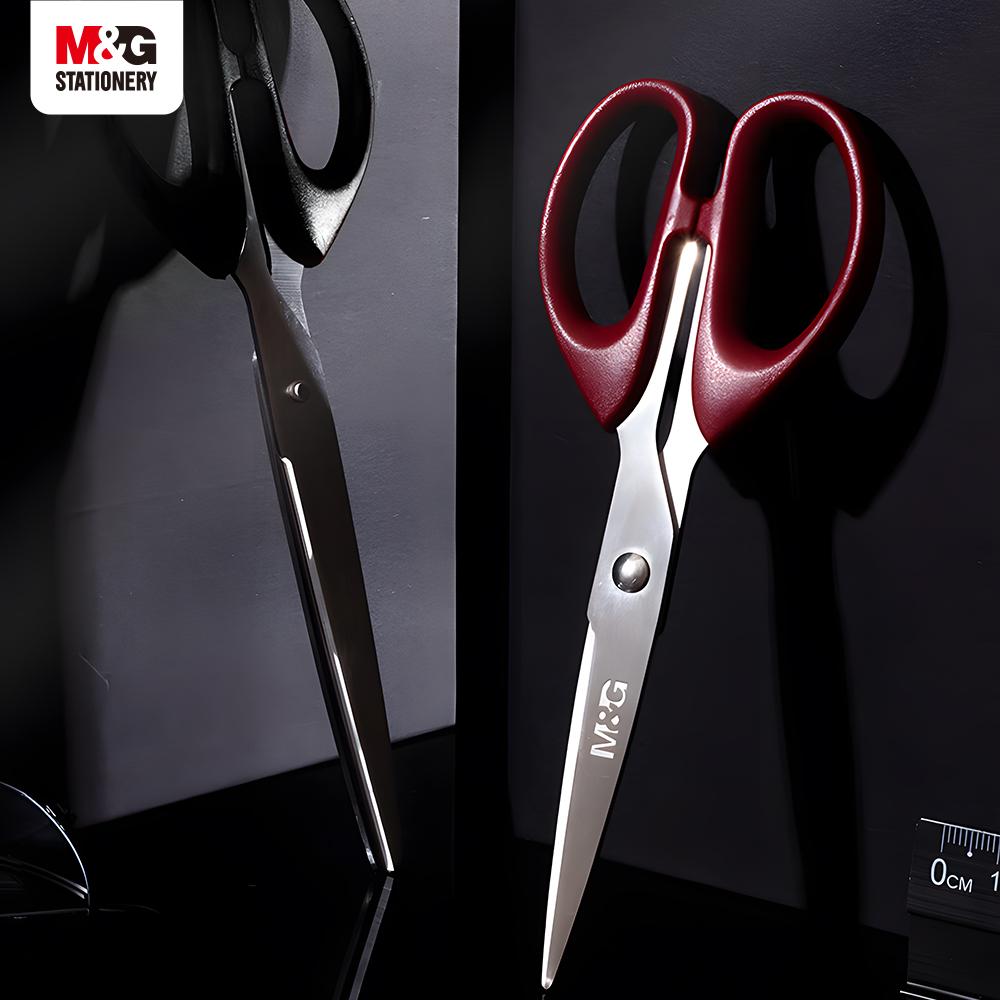 M&g Stationery 160/210mm Scissors Round Tip Scissors Small Medium Large Handmade Paper Scissors Home Office Supplies Red/black