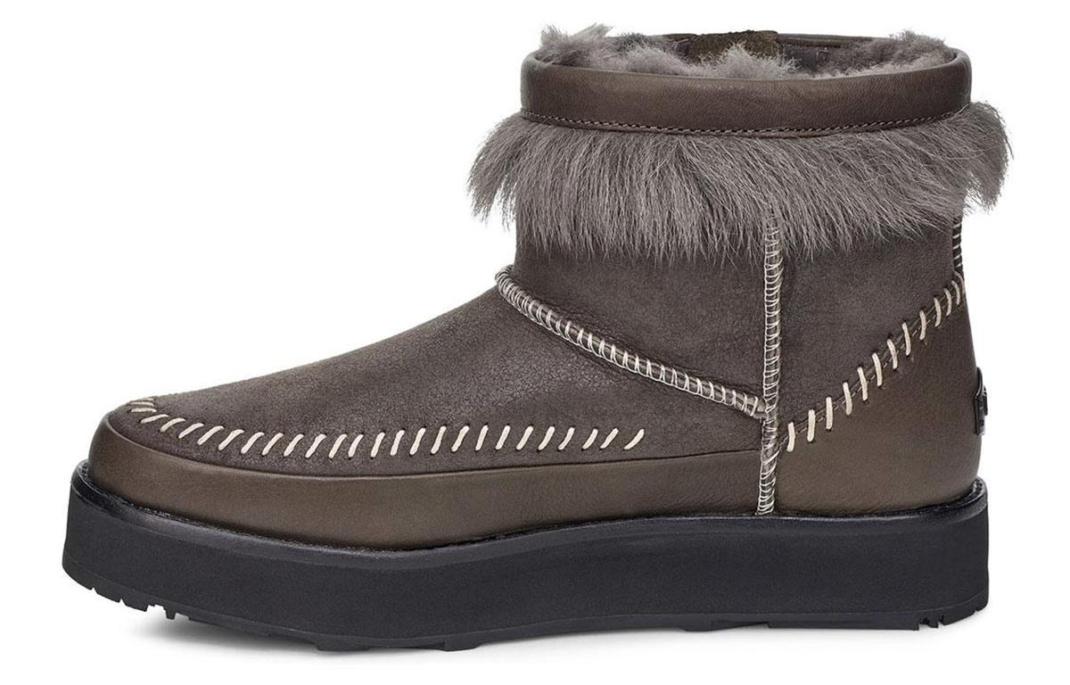 Женские угги UGG Fluff Punk Boot на флисовой подкладке 1102950-BLKO 36