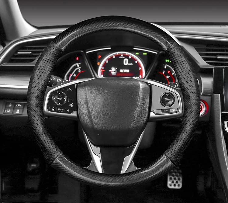 JZ LIGHTING Steering Wheel Cover Hiace Regius Ace 200 Series 1 Type 2 Type 3 Type 4 Type 5 Type 6 Type 7 Type Carbon Style Cowhide L Size Steering