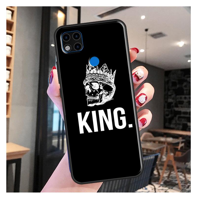Niedliche König Königin Krone Weiche Hülle Für Xiaomi Redmi Note 11 Pro Note 10 Pro Note 9 Pro 10S 9S 8T 9A 9C 9T Hülle