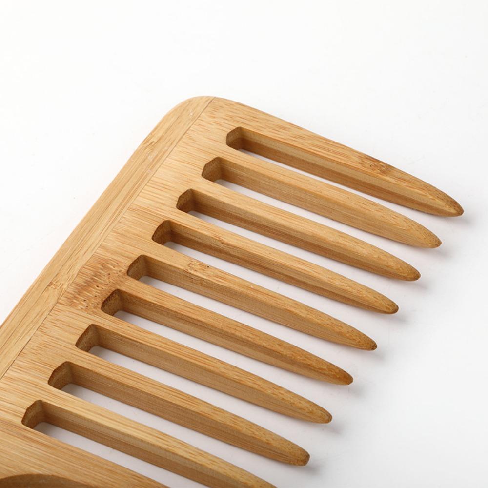 1PCS Natural Large Toothed Comb Barber Hair for Men Anti-Static Women Styling Combs Bamboo Hairdressing Tools Hair Texture Brush