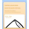 Photochromic Square Rice Nail Children's Eyeframe Color Change Anti Blue Light Flat Mirror Glasses Cute Boys And Girls