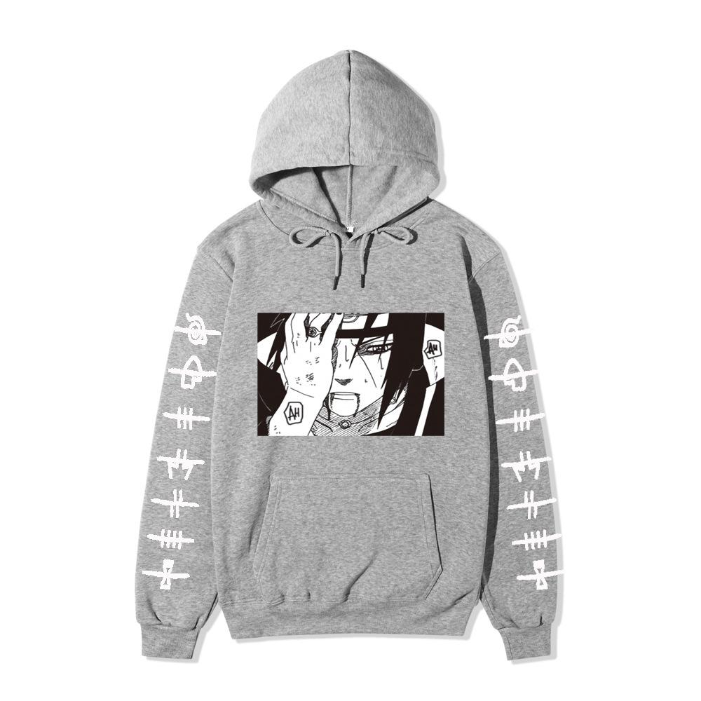 Naruto Uzumaki Anime Graphic Winter Thick Fleece Lined Warm Long Sleeve Hooded Sweatshirt Casual Loose Daily Outdoor Pullover Tops