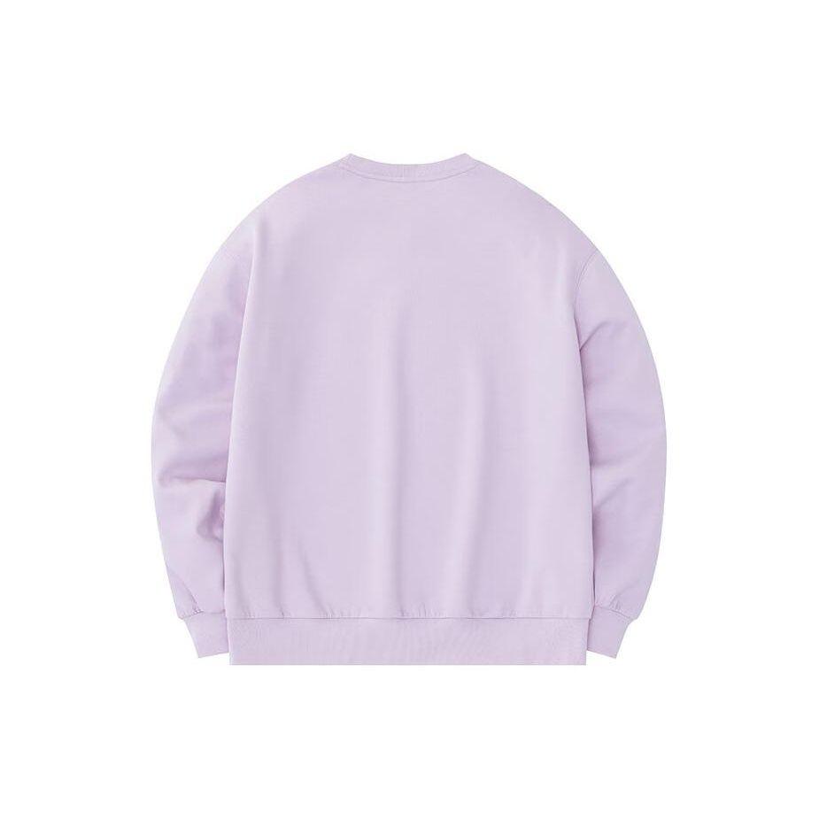 Anta Training Series Solid Color Knitted Crew Neck Sweatshirt Women Sweatshirt Vine-Flower-Purple 162337712-3