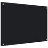 Dosseret de cuisine - VIDAXL - Noir - 80x60 cm - Verre trempé - Protection anti-éclaboussures