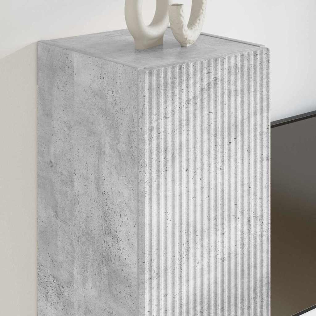 Wall Mounted TV Cabinet Concrete Look 30 x 31 x 60 cm Engineered Wood