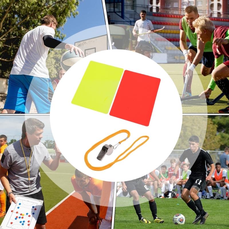 5er-Set Fußball Warn- und Platzverweis-Verzögerungskarten Rote Gelbe Fußballschiedsrichter-Strafkarten Zur Klärung der Fußballregeln