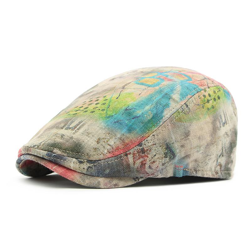 

Beret Women Graffiti Cap Paintsman Hat Men s Forward Hat зелений