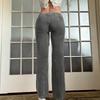 Retro Rhinestone Flared Pants Lace-up Casual Bottoms