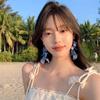 Female Vacation Style Flower Tassel Earrings